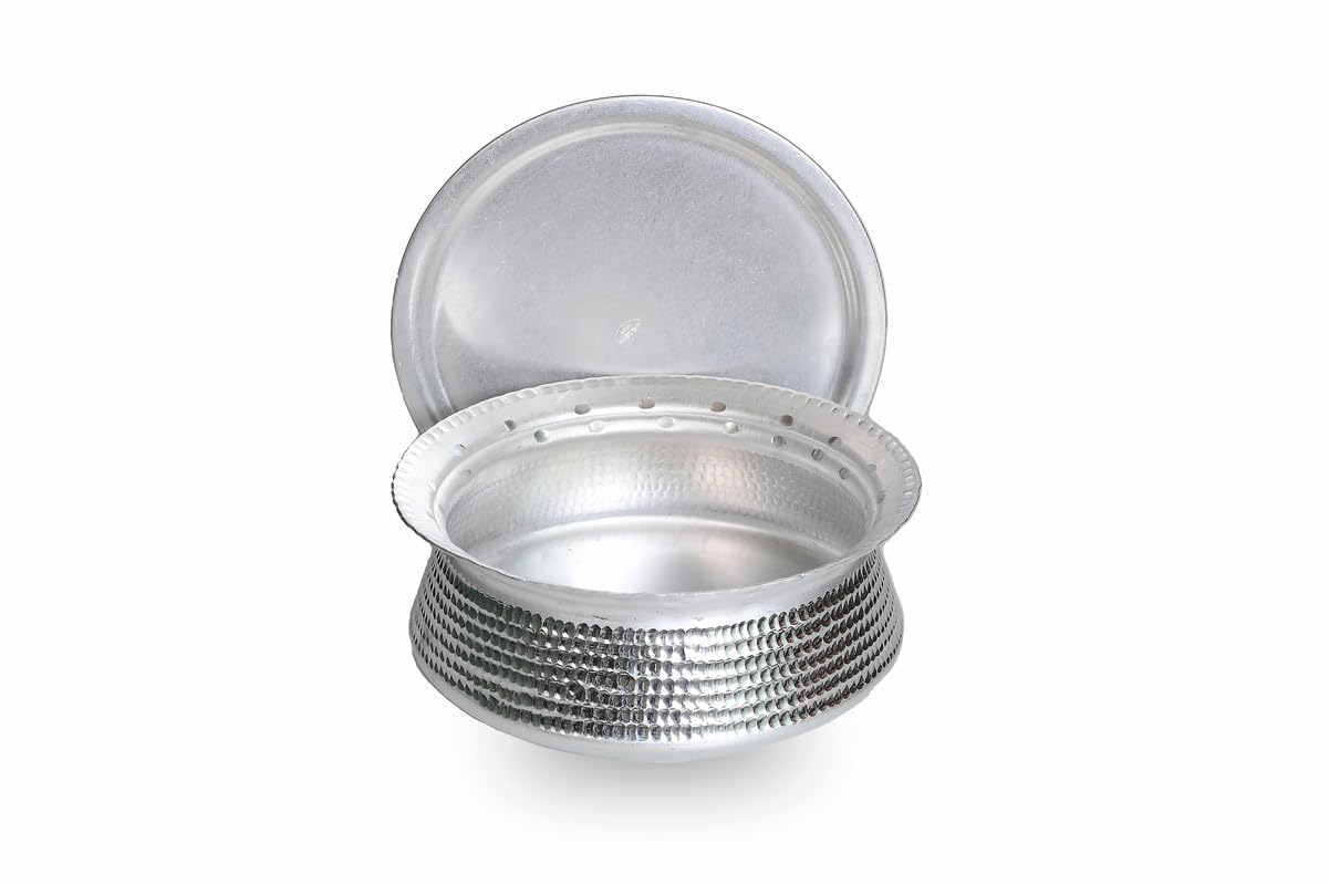 Aluminium Handi for Cooking | Hyderabadi/Bombay Handi | Donga Bhagona| Lagan for Cooking| Handi Without Lid| cookware and Kitchen Tools Set of 1 | Size- (3500, Milliliters)-image-36