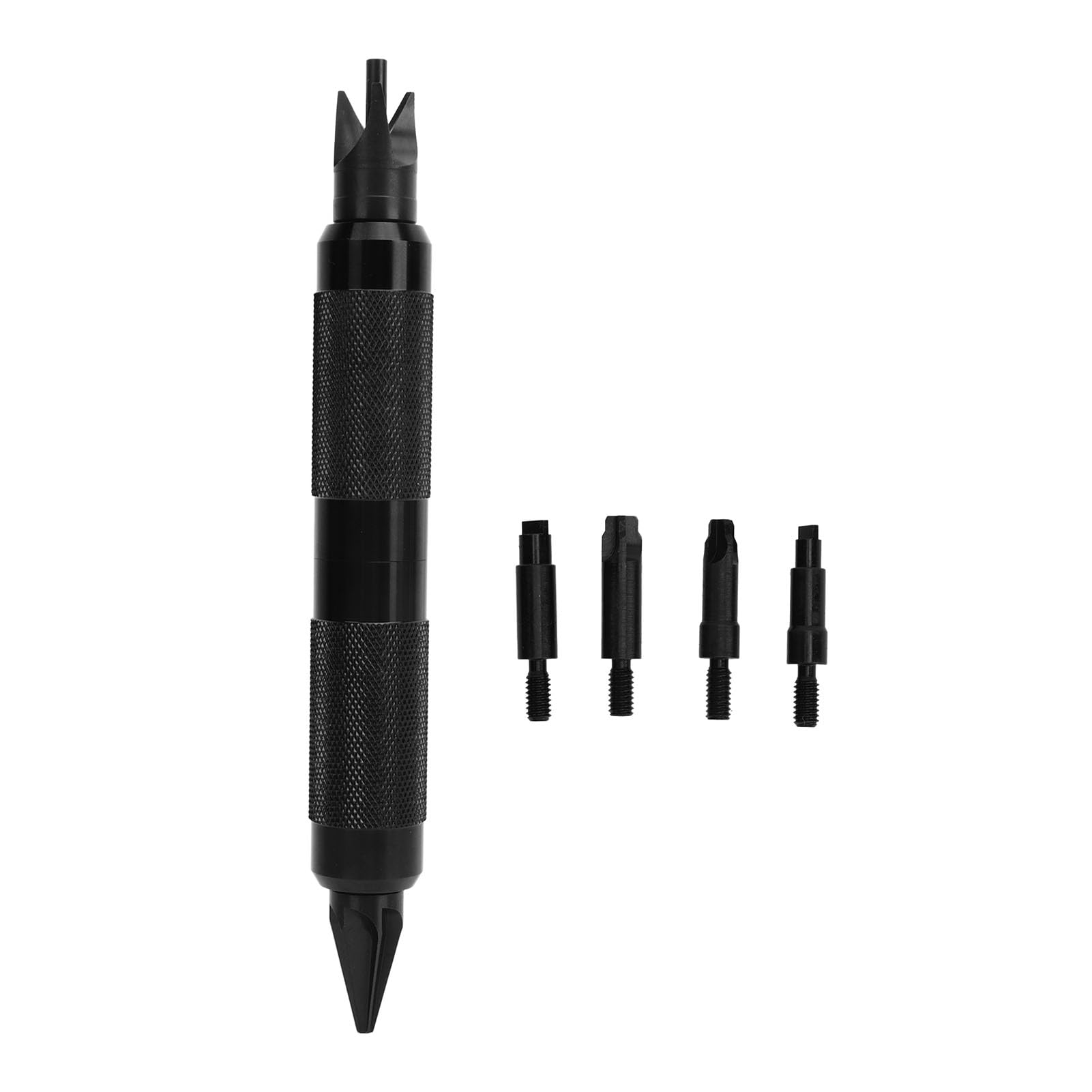 Aluminum Alloy Prep Multitool with Chamfer Deburring Tools, Compact and Portable Design, Anti slip Handle, Multi functional for Reloading, Removing Crimps and Preparat (Black)