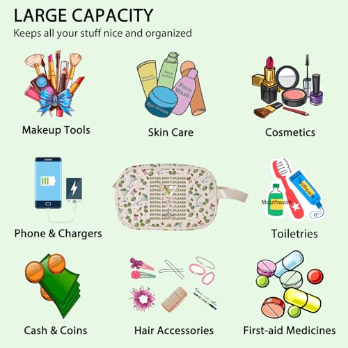 Filthy Martini Gift Dirty Martini Clear Makeup Bag Dirty Martini Lover Gift Martini Merch Cocktail Lover Gift (Dirty C-Makeup)2