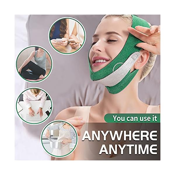 Double-Chin-Reducer-V-Line-Lifting-Mask-Breathable-Face-Slimming-Strap-Reusable-V-Line-Face-Shapes-Chin-Cheek-Lift-Up-Anti-Wrinkle-Lifting-Belt-for-Women-Men-Green Double Chin Reducer, V Line Lifting Mask, Breathable Face Slimming Strap, Reusable V-Line Face Shapes Chin Cheek Lift Up Anti Wrinkle Lifting Belt for Women Men (Green)