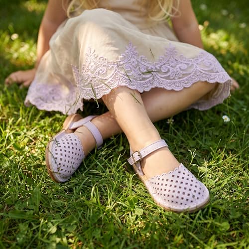 Image of THEE BRON Toddler Girls Espadrilles Sandals Hollow Out Rustic Dress Shoes