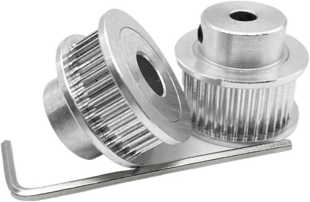 LJPshop-Timing Pulley 2M 20T 30T 32T 36T 40T 48T 60T 80 Toothed Belt Width 10mm Hole Diameter 5-6.35mm 3D Printer 2GT Synchronous Wheel,1pcs, Accurate transmission(6mm,40Teeth)