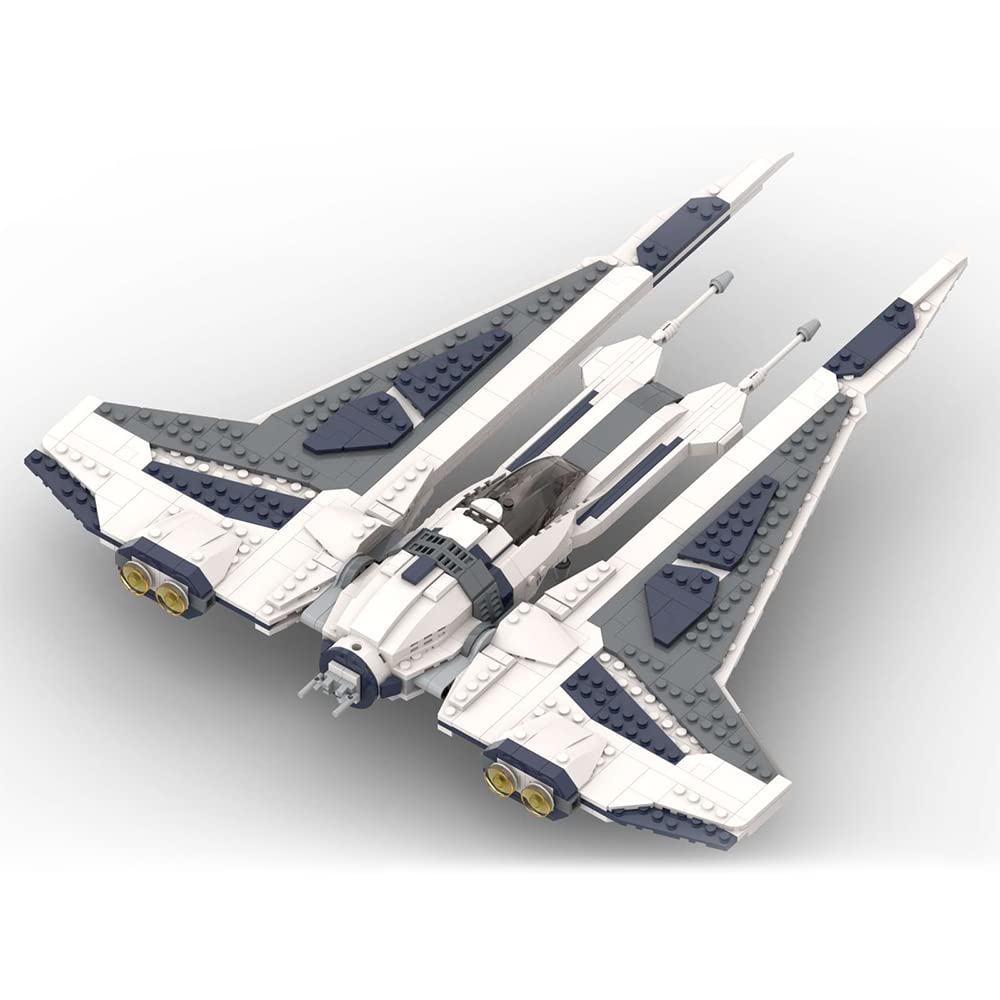 Space War Kom'rk-class fighter building block toy, Republic transport aircraft Mandalorian starfighter model, ultimate collection series, suitable for 8+ children adult boys girls gifts(888PCS)