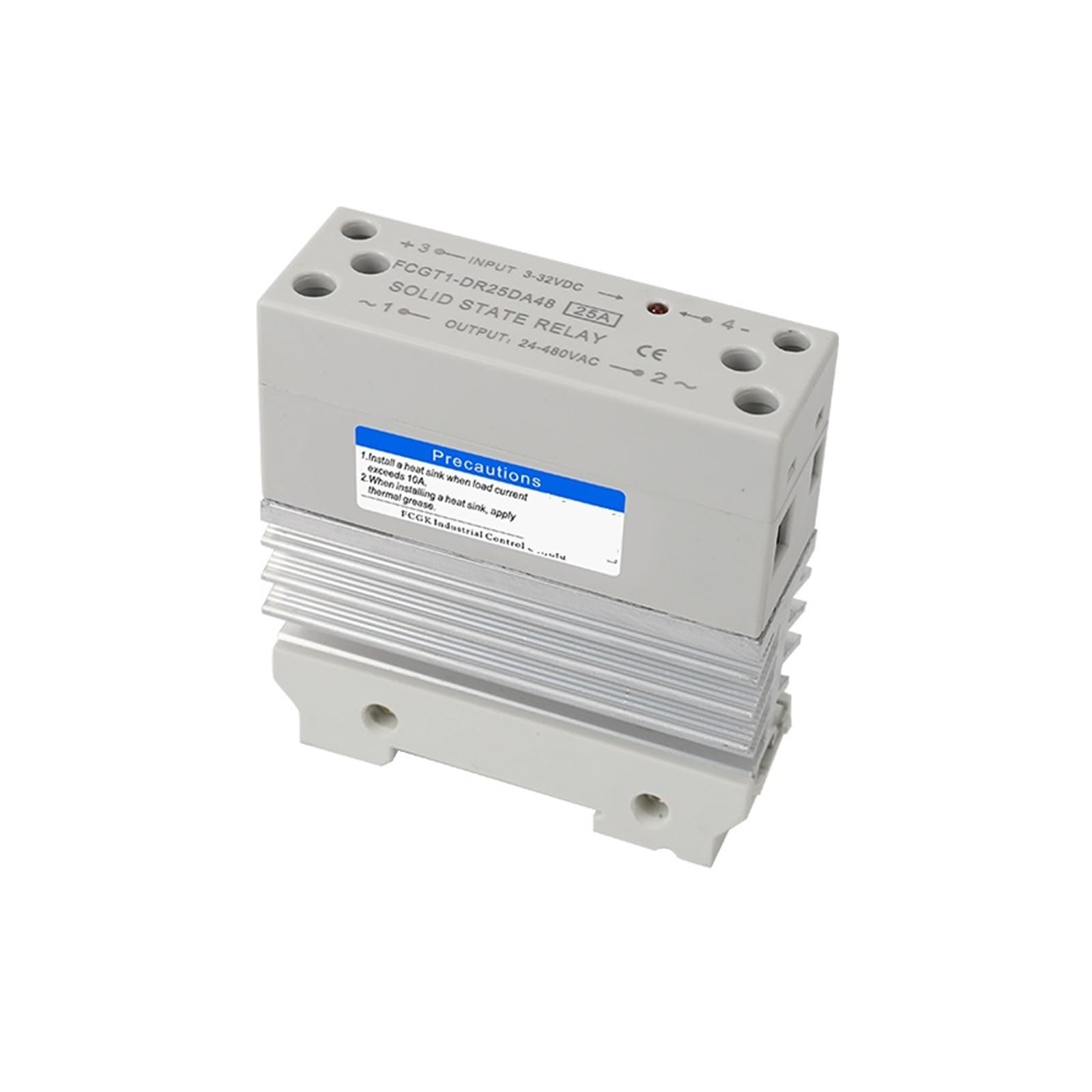 Relé de estado sólido SSR delgado monofásico, 10A, 25A, 40A, 60A, 80A, 100A, con disipador de calor, relé Industrial, montaje en Riel DIN(AC control AC,120A)