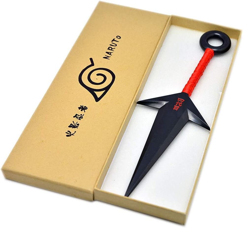 Naruto PVC Big Kunai Props Japanese Ninja Cosplay Accessories(red)