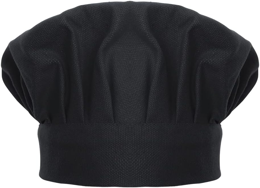 TOPTIEChef Hat for Kid & Adult, Cotton Elastic Adjustable Kitchen Cooking Baking Hat