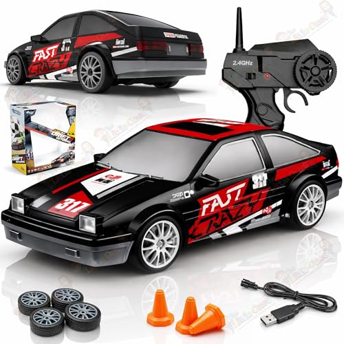 Image of The Little Ones 4x4 Rc Drifting Car - Rc Drift Cars High Speed Remote Control Drift Car 2.4GHz Remote Control Drift Stunt Off Road Cars 360 Rotation Toys for Kids & Adults Boys & Girls [PowerDrift]