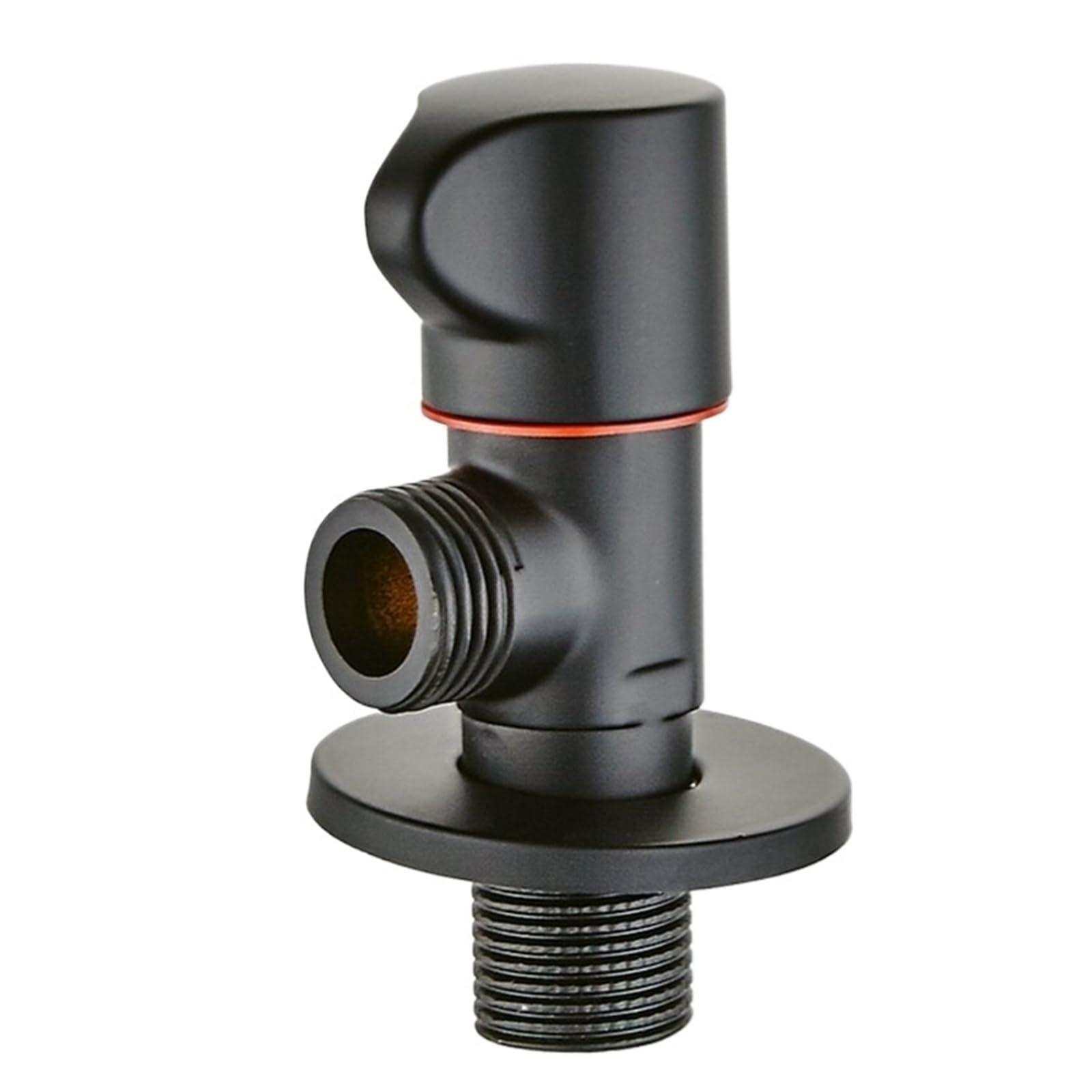 Bvhisehp Black Hot Matte Black Brass Stop Valve 2 Pack G1/2 Water Control Angle Valve For Bathroom Kitchen Daily Use(Black Hot)