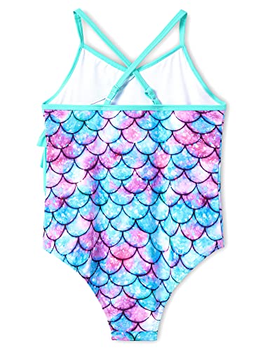 Girls Ruffle Sparkling Mermaid Swimsuit Bathing Suit Swimwear Kid Size 5/62