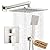 POP SANITARYWARE Shower Faucet Set Brushed Nickel Rainfall 10 Inch Shower Head and Handle Set Bathroom Rain Shower System Wall Mounted Shower Fixture Include Shower Valve and Trim Kit