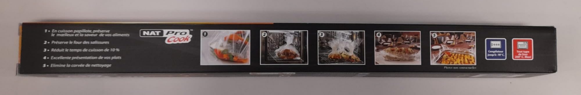 Global Plastics Global Pro Chef Papel para horno, para hornear al estilo tradicional y en papillote, 50 cm x 25 m