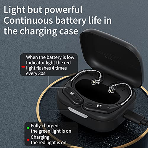 CCA KZ AZ09 IEM Bluetooth Adapter, Bluetooth 5.4 Module, Wireless Waterproof Ear Hook Extra, Long Battery Life Cable for ​KZ ZS10 PRO/X/2, ZSN Pro/X, AS16 PRO, Zax,ZAR, CRA/C12(C pin) - Thumbnail 6