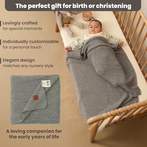 Image of Soft Knit Baby Blanket 30x40 in, Light Grey - Oeko-Tex Certified, Breathable Swaddle & Receiving Blanket for Newborns, Crib & Stroller, Machine Washable