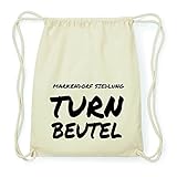 Maße 37x46,5cm JOllify MARKENDORF SIEDLUNG Hipster Turnbeutel Tasche Rucksack aus Baumwolle - Farbe: Natur – Design: Turnbeutel - Farbe: Natur