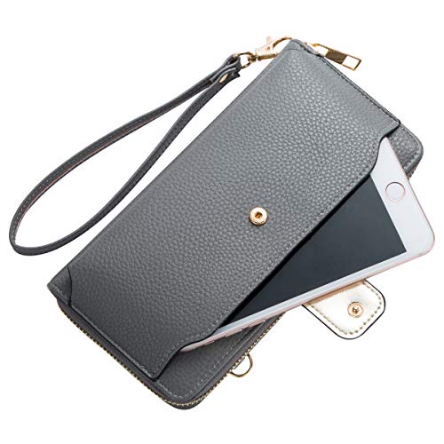 Image of K . A Womens Wristlet Wallet Crossbody Bag Cellphone Purse Handbag RFID Card Slots 2 Strap Wrist
