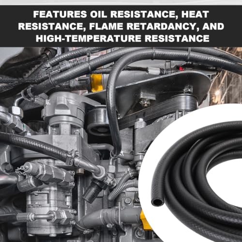 Image of 5 /16 Inch ID NBR Rubber Hose, 5 Feet Fuel Hose Line Transfer Hose for Small Engine Black