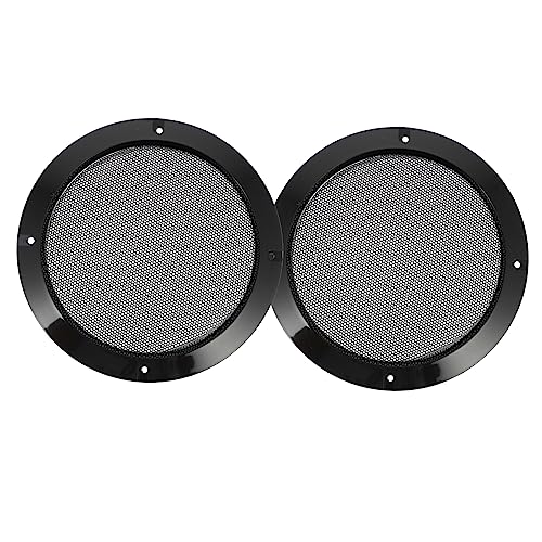 HOMSFOU 2 Piezas Rejilla del Altavoz Cubierta de Red del Altavoz Cesta Asar Smash Manguera Rejilla Altavoces Protector de Parrilla de Altavoz Parrilla de Red para Altavoz Planchar Black
