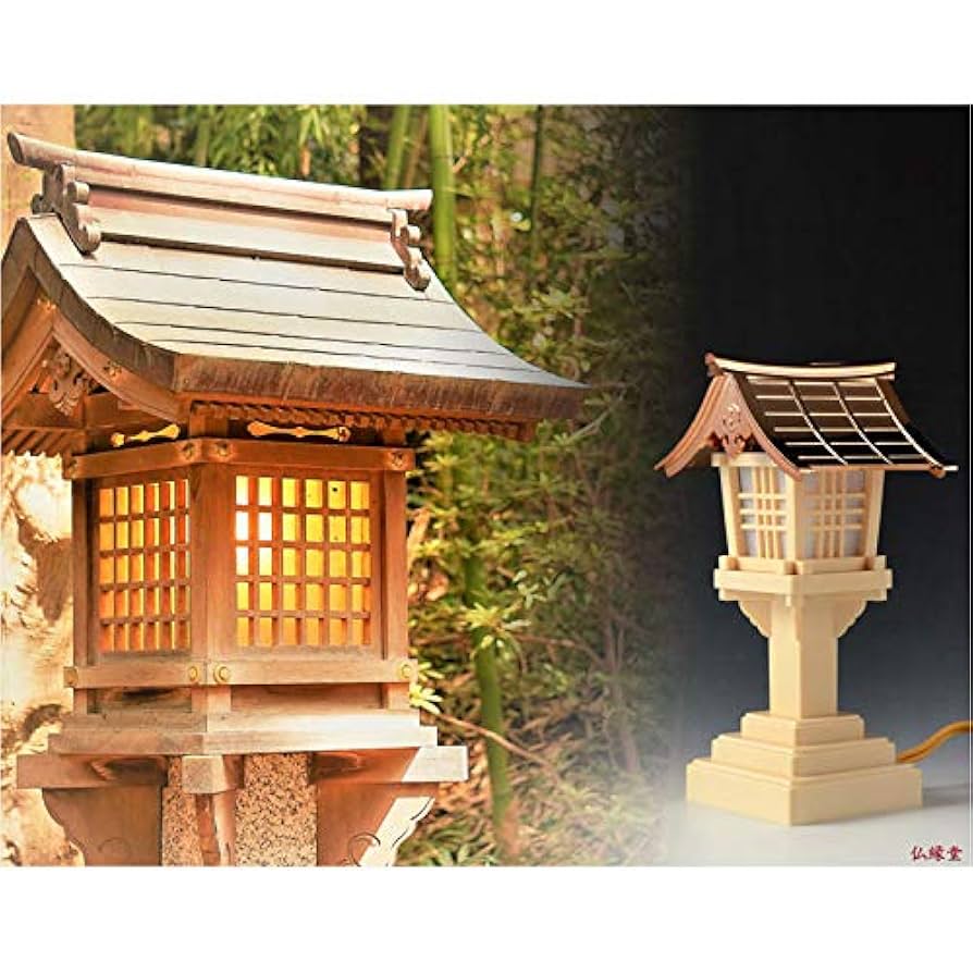 Amazon | 仏縁堂ブランド：神具【神棚用電飾：春日灯籠（一対