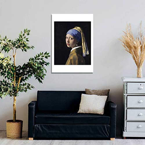 Boucles d'oreilles Vermeer giclée mate encadrée M pour mur sans reflets