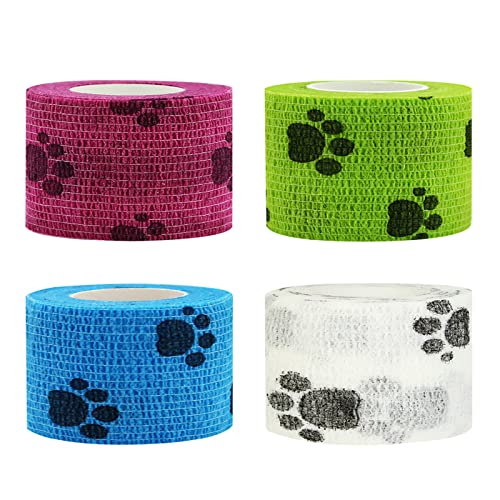 kpysit Vendaje Autoadhesivo Perro, 4 volúmenes Venda Elastica Adhesiva Cover