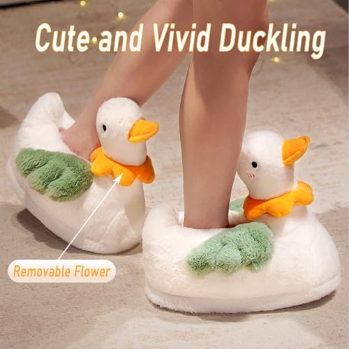 Giltpeak Duck Slippers for Women, Cute Fuzzy Animal Plush Slippers Winter Indoor House Slides Warm Fluffy Cartoon Slipper for Men2