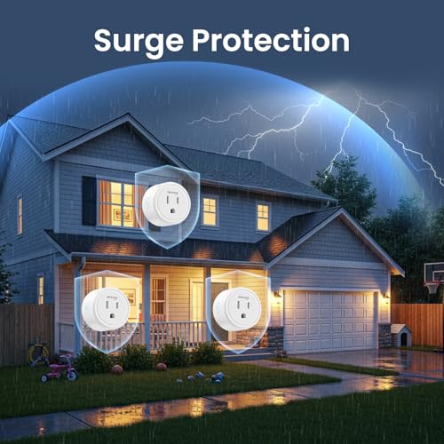 Image of GHome Smart Mini Wi-Fi Plug, Smart Home Wi-Fi Outlet Compatible with Alexa, Google Home & IFTTT, No Hub Required, UL Certified, 2.4G WiFi Only, 1 Count (Pack of 1), White