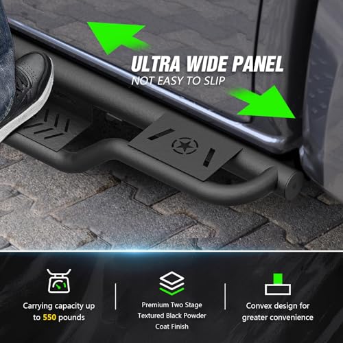 Estribos laterales para Ford F150 y F250-F550 2015-2026 negro miniatura 6
