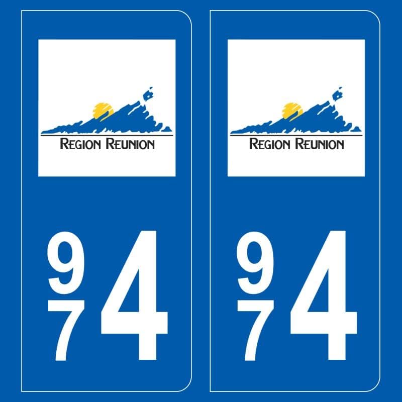 DECOHO 2 autocollants stickers plaque immatriculation voiture départements France Amazon.fr