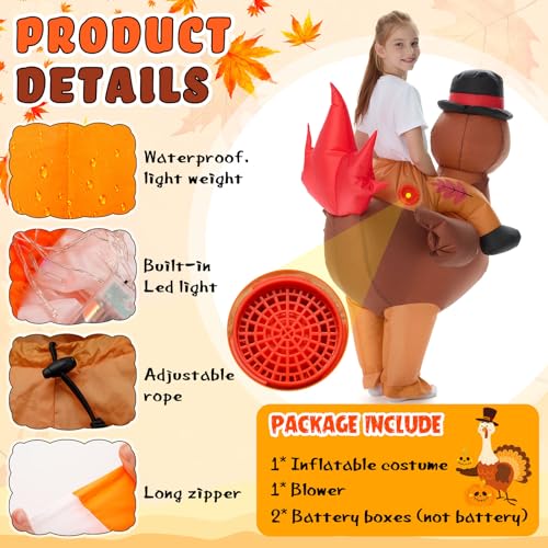 Disfraz Inflable de Pavo para Niños VioraWhite miniatura 4