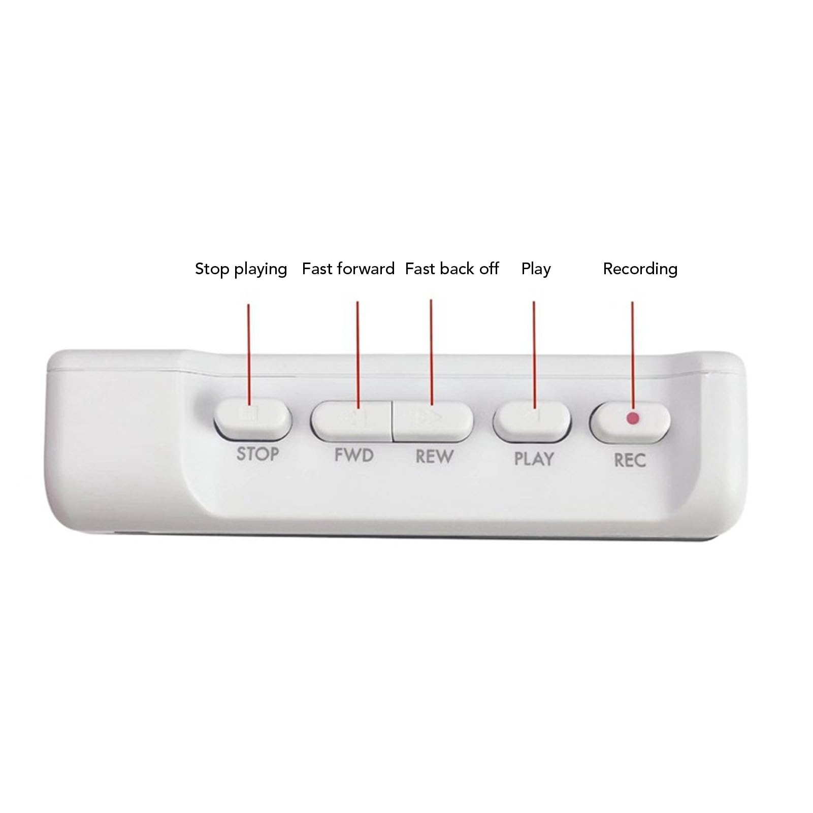 Generic Przenośny Odtwarzacz Kasetowy Bluetooth w Stylu Retro Małe Wsparcie Mikrofon do Nagrywania Słuchawki 3,5 Mm do Domu i Samochodu, materiał ABS Biały 4,7 X 3,6 X 1, Cala
