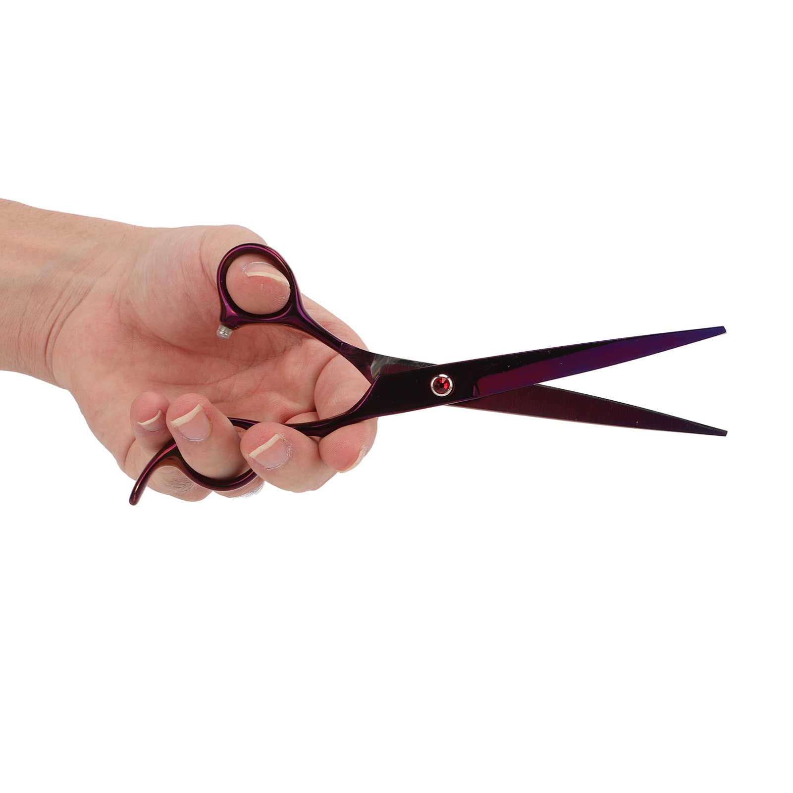 Qcwwy Set di Forbici per Toelettatura per Animali, Forbici Professionali | Manico Ergonomico, Forbici Sfoltitrici, Lama Antiruggine, Pettine e Custodia, per Gatti e Conigli