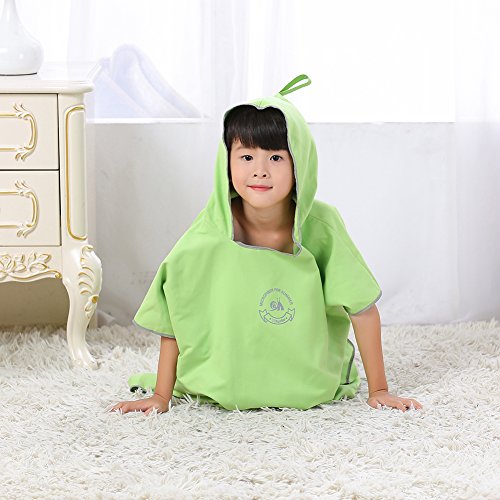 Toalla de baño unisex para niños con capucha para bebé absorbente de agua de secado rápido para playa