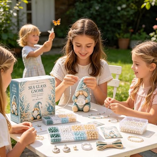 Kit de cuentas 3D para gnomo con instrucciones para manualidades y decoración navideña 4