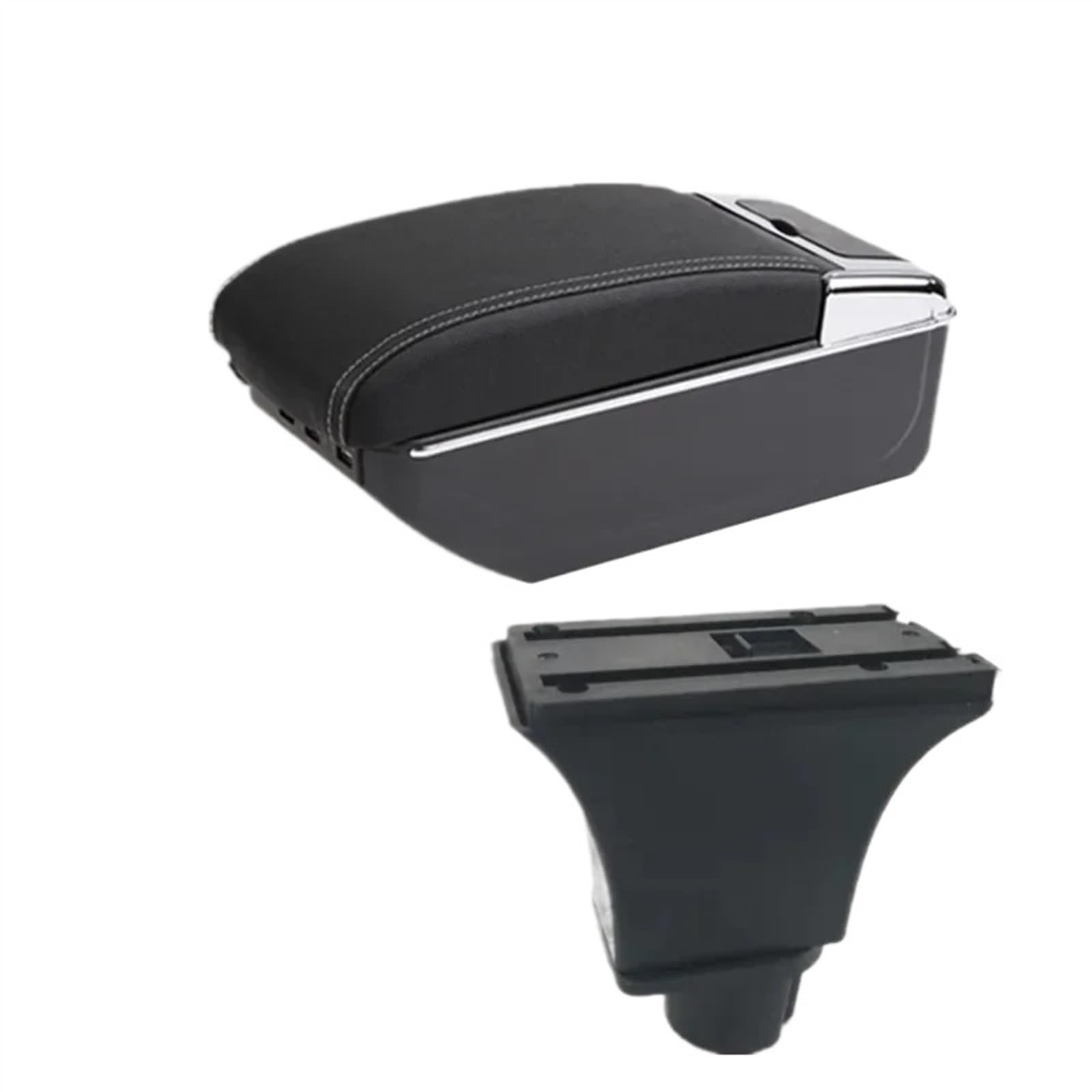 DYDGUTUFB For Opel For Corsa C Car Armrest Box Central Storage Box Interior Details Retrofit Accessories (D3 white line 7USB)