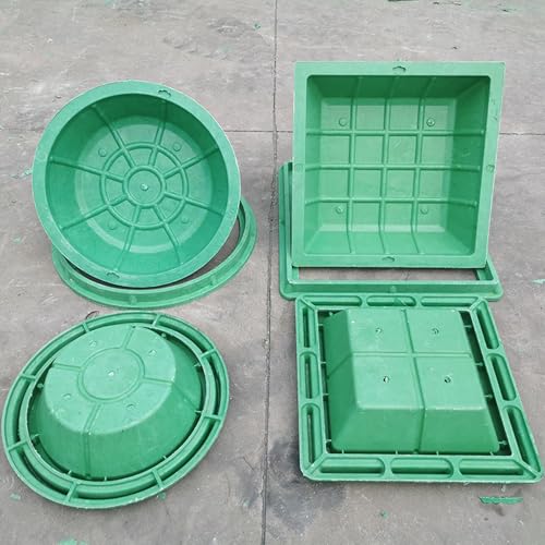 Couvercle de regard circulaire en résine pour aménagement extérieur durable