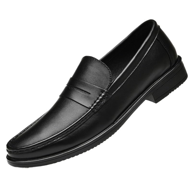 YZABEL Men's Classic Slip On Oxfords Shoes, Comfortable Round Toe Formal Casual Shoes, Soft-Soled Non-Slip for Walking Outdoor Driving