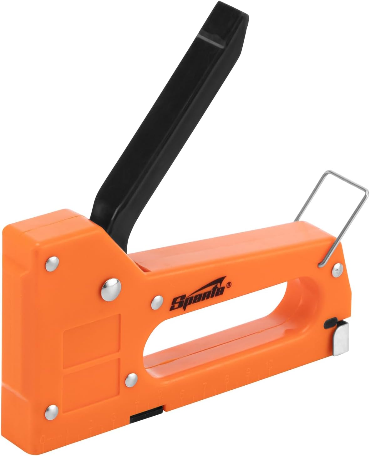 Sparta Staple Gun with 100 Staples (4โ8 mm) โ Heavy Duty Hand Stapler for Wood, Upholstery & Home Improvement Projects