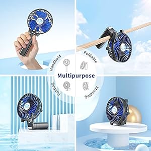 Handfanportablehandheldfanminipersonalfanbatteryoperatedcoolingrechargeablefan180foldablesmallhandfanusbpoweredforhomeofficeoutdoorhikingtravelstrollerblackblue Urban Country Home Decor Handfan portable handheld fan mini personal fan battery operated cooling rechargeable fan 180 foldable small hand fan usb powered for home office outdoor hiking travel strollerblackblue urban country home decor