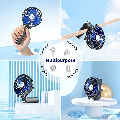 Handfanportablehandheldfanminipersonalfanbatteryoperatedcoolingrechargeablefan180foldablesmallhandfanusbpoweredforhomeofficeoutdoorhikingtravelstrollerblackblue Urban Country Home Decor Handfan portable handheld fan mini personal fan battery operated cooling rechargeable fan 180 foldable small hand fan usb powered for home office outdoor hiking travel strollerblackblue urban country home decor