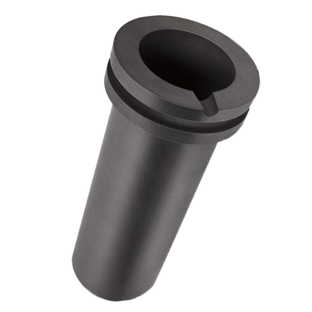 Creuset en graphite pour fonte de métal doré argenté 1 kg 65 x 125 mm