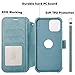 VANAVAGY Wallet Case Compatible for iPhone 14 Plus/15 Plus for Women and Men,RFID Flip Leather Cover with Wrist Supports Wireless Charging with Card Holder and Glass Screen Protector,Forest Green