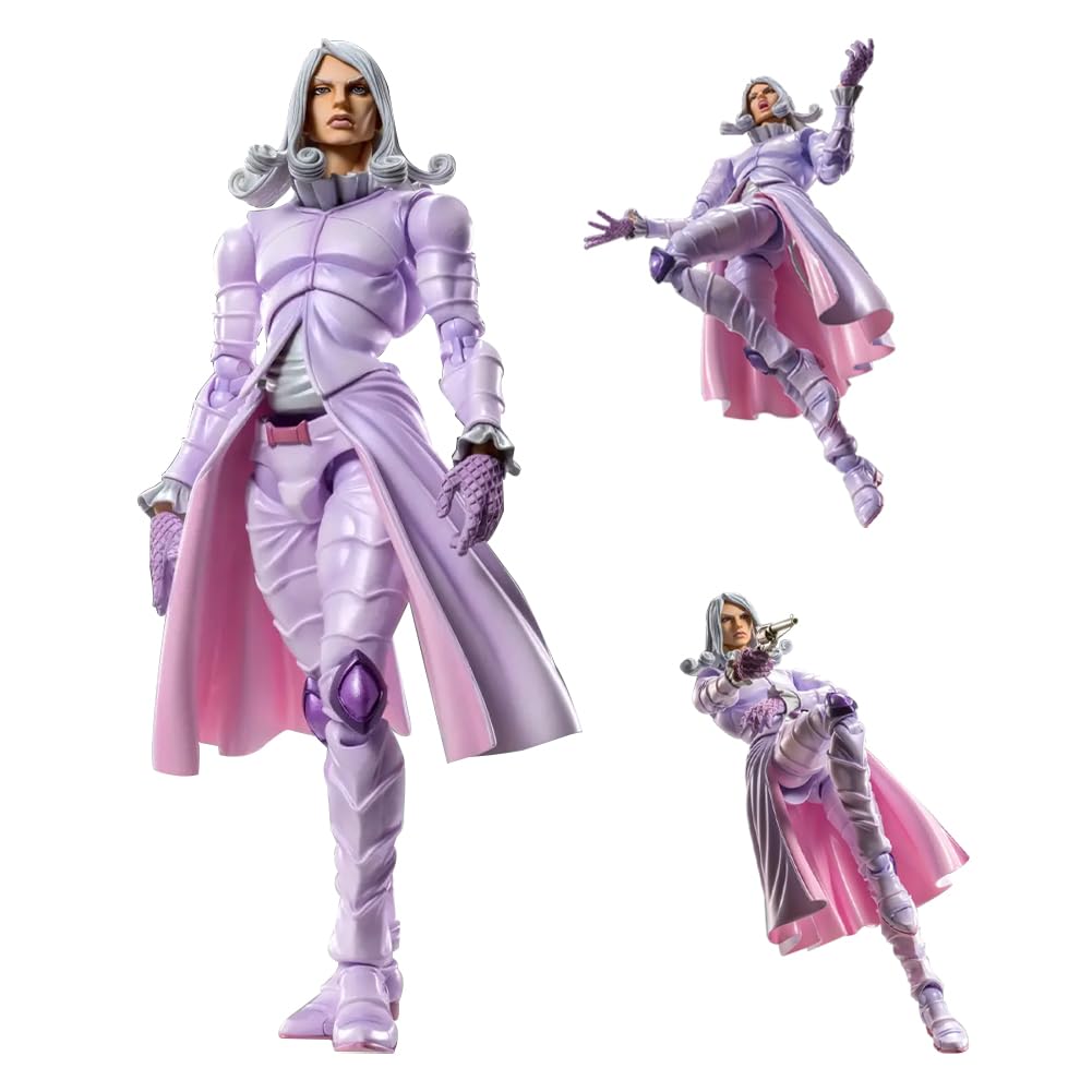 2 szt. zabawna walentynkowa figurka anime przegubowa 15 cm | JJBA statuetka ruchome figurki z wymiennymi akcesoriami, ozdoby kolekcjonerskie na biurko, prezenty dla fanów