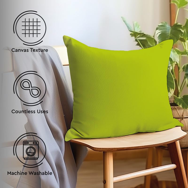 Encasa XO Cotton Throw Pillow Covers Set of 4 I 18x18 in (45x45 cm) - Image 3