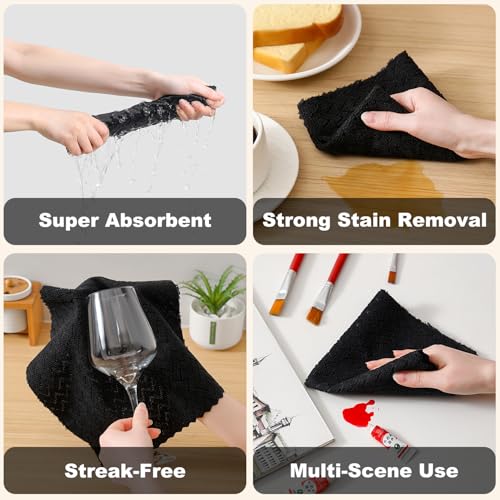 Image of 80 Pack Microfiber Cleaning Cloth Roll Reusable Paper Towels 12 inchx12 inch Tear Away Cloth,Absorbent Dish Rags for House Kitchen,Wash Cloths,Lint Free Rags for Window Cars Cleaning Supplies