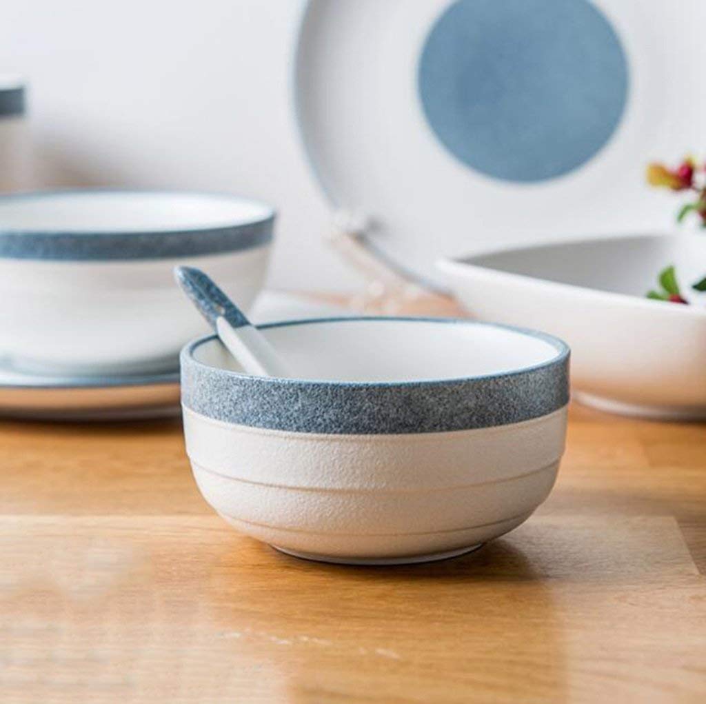 Bols en céramique, Style Vaisselle Bol en céramique Vintage Ménage Bol à Riz Shengmi Bol à Soupe Créativité Personnalité Bol Mangez Un Petit Bol 14x6cm (Couleur: 14x6cm)