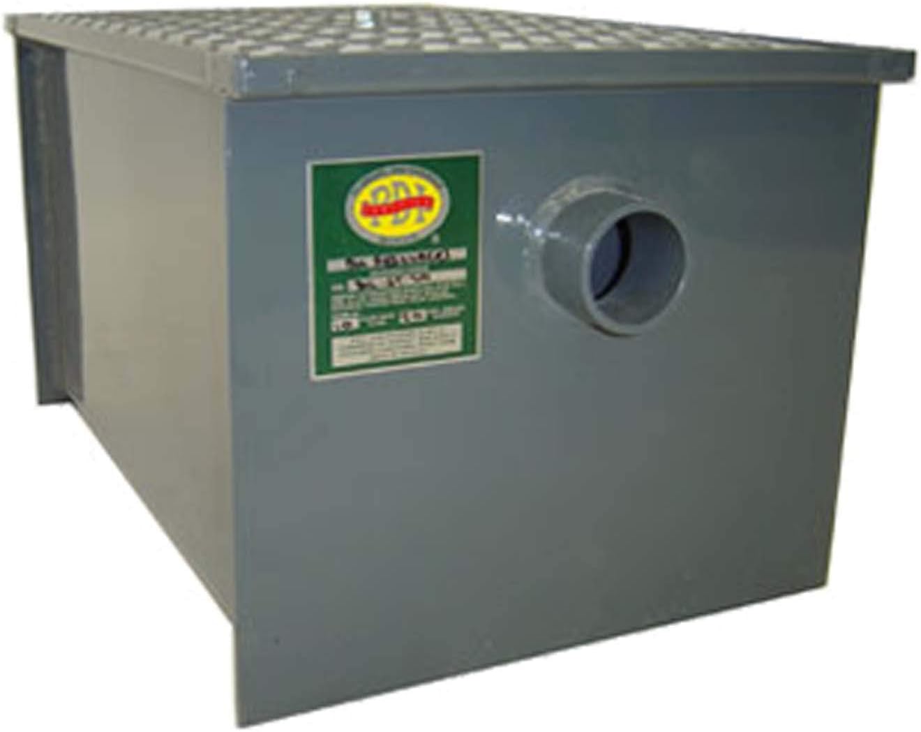 John Boos GT-50 Carbon Steel Grease Interceptor, 24.5" Long by 16.5" Tall by 17.5" Wide, 50 lbs Grease Capacity