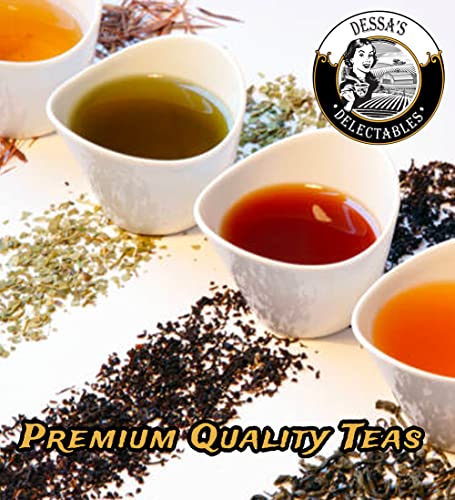 Dessa's Delectables Gift Set Tea Tins | Cinnamon Apple Herbal | Lemon Verbena Ceylon | Peach Apricot Green Tea | Organic Loose Leaf Tea Includes Mesh Ball Infuser | Makes 67 Cups And A Great Gift #TOP7