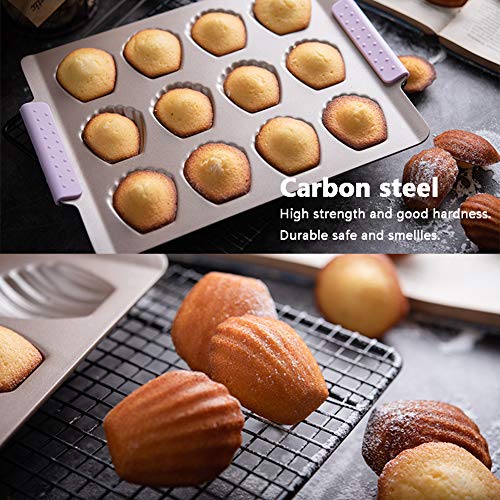 Guangming - Madeleine Pan, Non Stick, Madeleine Mold, Bpa Free Baking Molds For Party, Reusable Cupcake Tray, For Sponge Cake, Chocolate, Etc,1Pc #TOP2