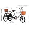 Outroad Adult Tricycle, 16 inch Cruiser Trike, Foldable Bicycle for Elderly 3 Wheel Bikes with Back,Cargo Basket and Comfortable Seat for Seniors, Women, Men for Shopping Picnic Outdoor Sports, black #1