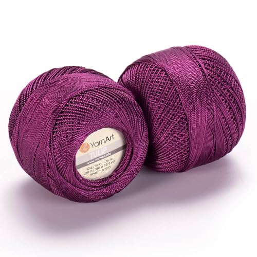 Image of YanrArt Tulip%100 Microfiber Silky Yarn - Suitable for Summer Clothes and Home Accessories Curtains, Runners, Tablecloths - S. Fine(1) Weight Yarn - 1.70 Oz, 273 Yds (467)
